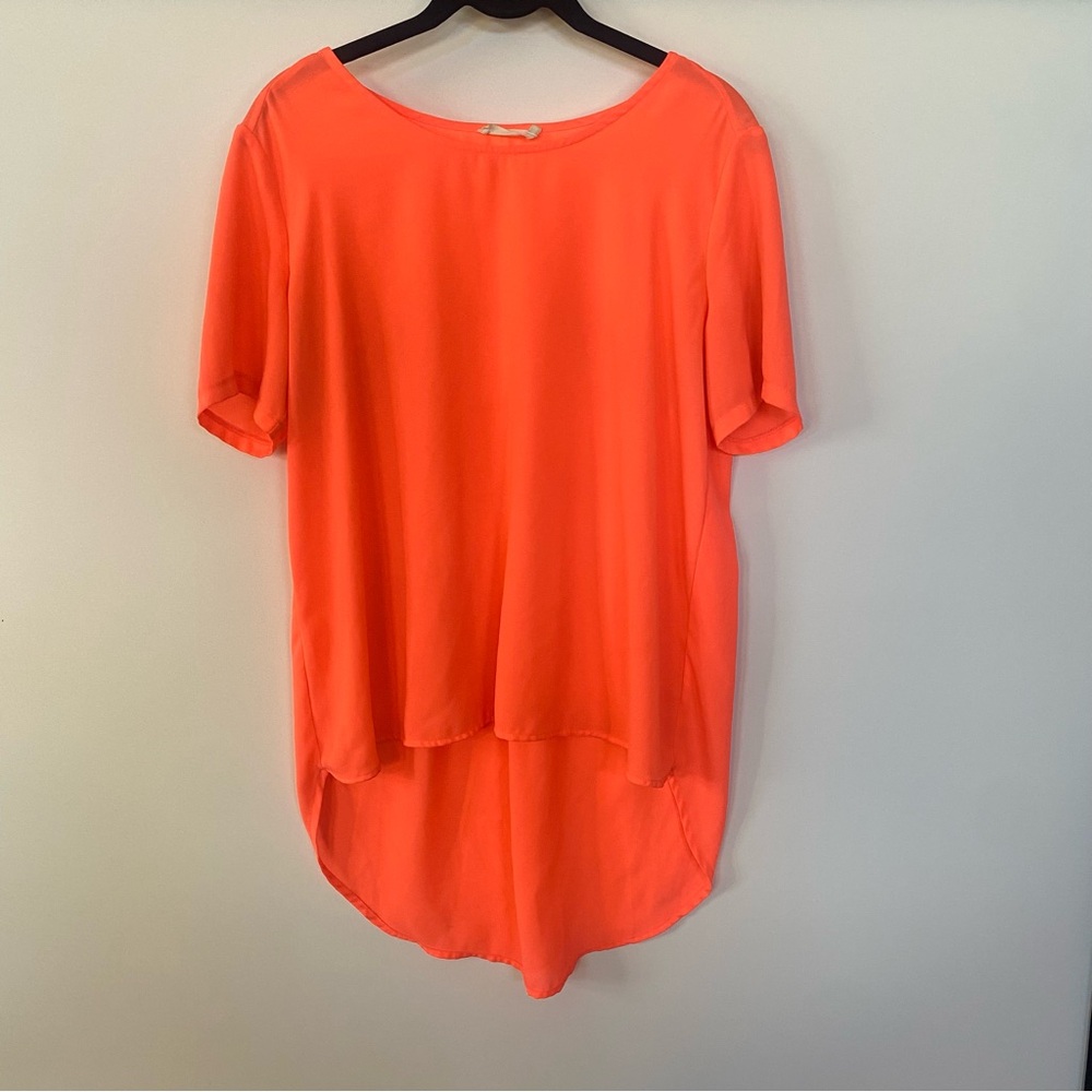 Lush Vibrant Neon Pink Tunic Top